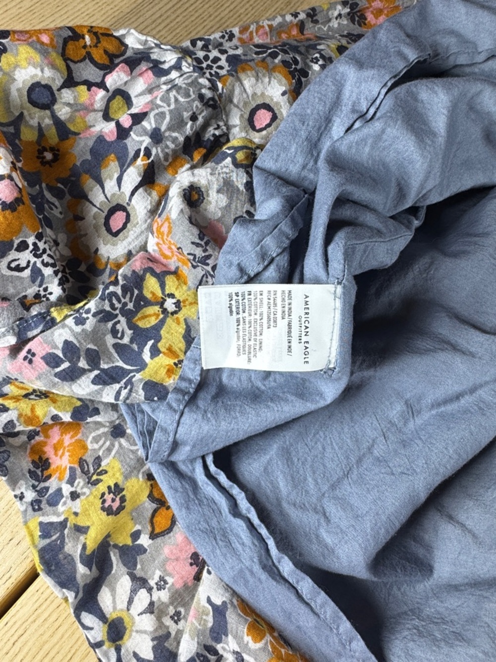 American Eagle Outfitters Floral Puff-Sleeve Mini Dress in White, Orange, Yellow - Picture 7 of 7